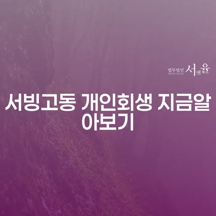 서빙고동 개인회생 지금알아보기