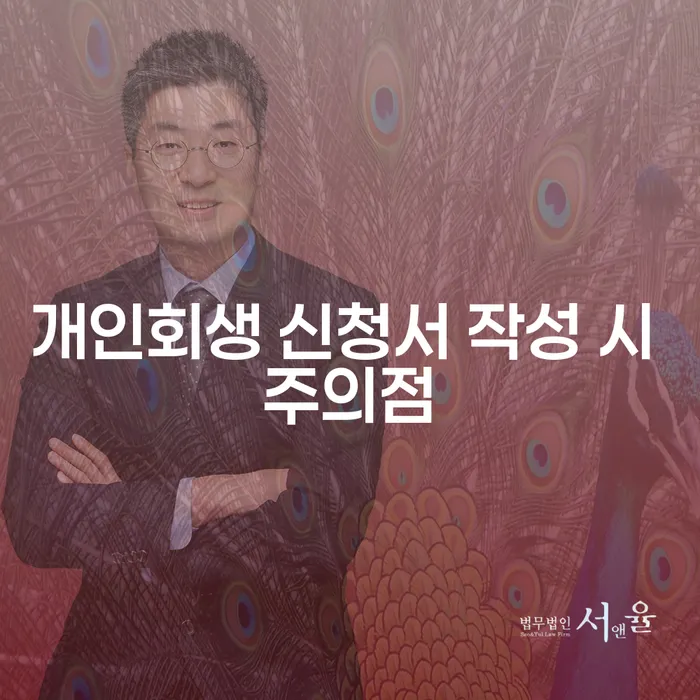 개인회생 신청서 작성 시 주의해야 할 점은 무엇인가요?