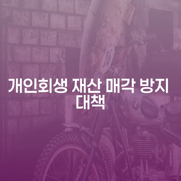 개인회생 재산 매각 방지 대책은 어떻게 마련해야 할까요?
