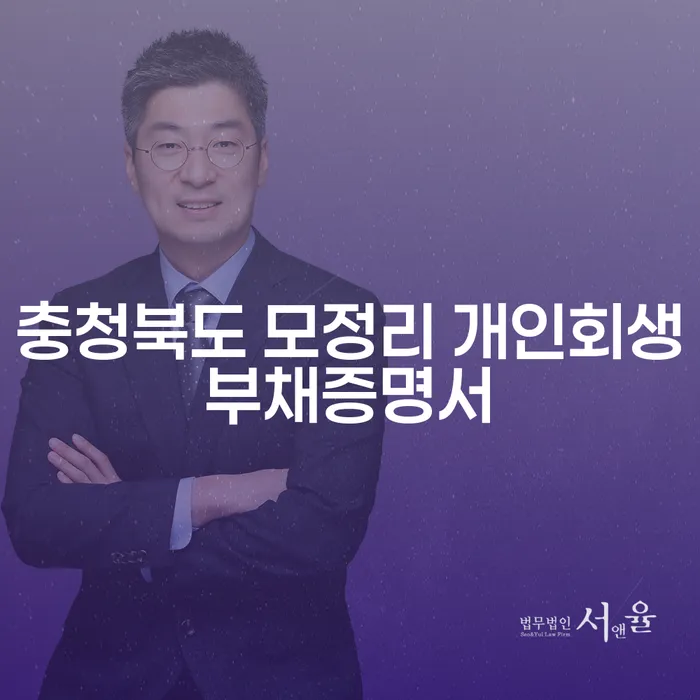 충청북도 모정리에서 개인회생부채증명서가 필요한 이유는 무엇일까요?